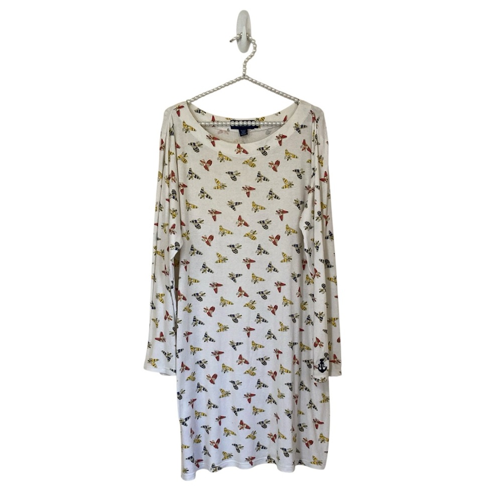 Ralph Lauren XL Cotton Espadrille Print Long Sleeve Dress? Nightgown? SwimCover?